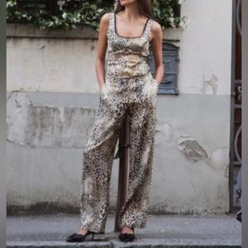 Brand New Size XL

New ZARA Animal Print Straight leg pants